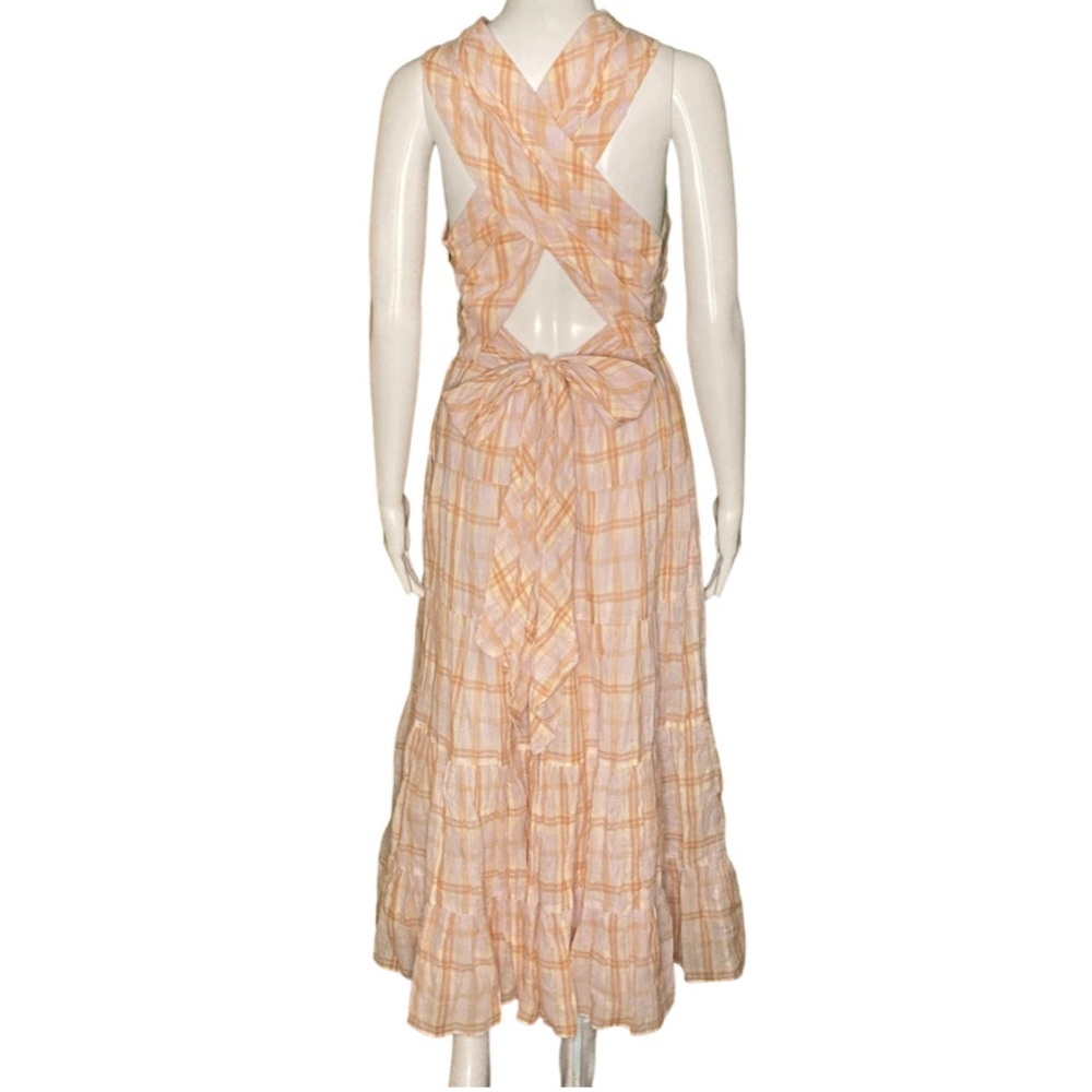 NWT Ulla Johnson Pale Lilac Plaid Noelle Dress - Picture 4 of 9
